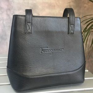Vintage Salvatore Ferragamo Black Shoulder Bag